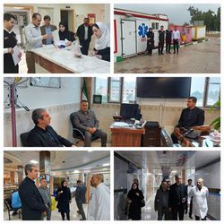 حضور تیم بازرسی( ویژه نوروزی) رئیس دانشگاه در مرکز آموزشی درمانی امام‌ علی (ع) و شهرستان قصرشیرین