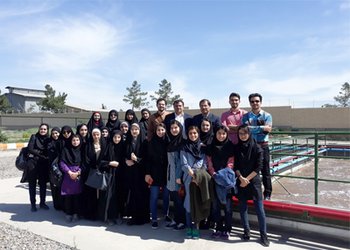 بازدید دانشجویان دانشگاه فردوسی مشهد از سیستم تصفیه فاضلاب صنعتی  کارخانه تولیدی فرش مشهد
