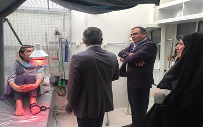 بازدید مسئولین دانشگاه از هانیه