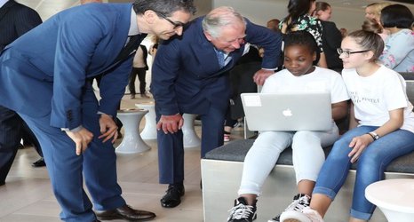 Prince Charles given insight into outreach programme inspiring young coders