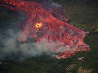Lava is creating more Hawai'i. It's also forming corrosive acid mist