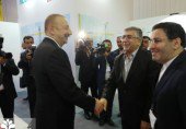 دیدار رییس جهاددانشگاهی و رییس جمهور آذربایجان در نمایشگاه باکو