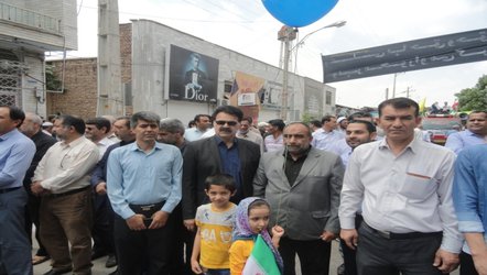 کارکنان کلاله ای در راهپیمایی روز  قدس شرکت کردند