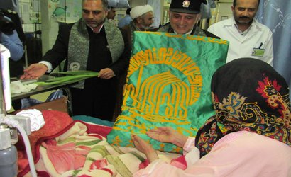  دیدار و عیادت خادمین امام رضا (ع) از بیمارستان ۱۵ خرداد مهدیشهر 