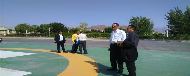 بازدید گروه فنی شرکت آوا سلامت از پد هلیکوپتر دانشگاه علوم پزشکی استان سمنان