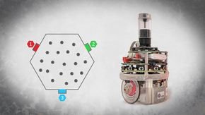 Simple robots form a chain gang to solve complex problems