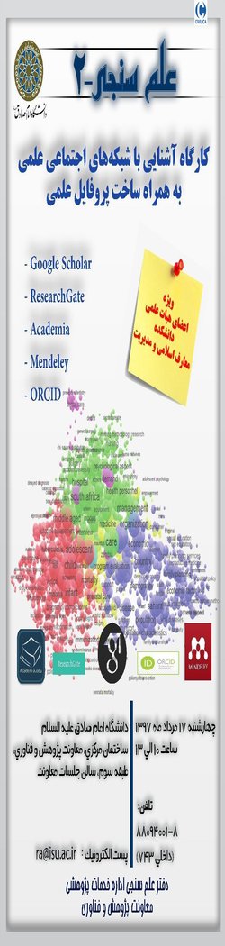 آشنایی با شبکه های اجتماعی علمی همراه با ساخت پروفایل (ویژه اعضای هیات علمی دانشکده مدیریت)