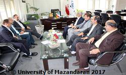دیدار مدیرکل نظارت بر طرح های عمرانی وزارت عتف با رییس دانشگاه مازندران