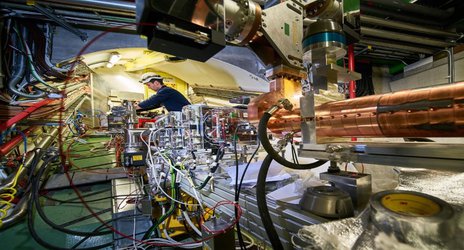 First ever acceleration of electrons in a proton-driven plasma wave