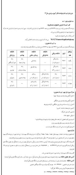 اعلام زمان و مکان ثبت نام دانشجویان جدیدالورود آزمون سراسری ۱۳۹۷