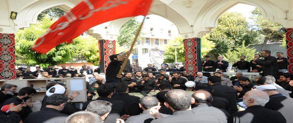 حرکت دسته عزاداری دانشگاه در سوگ حضرت سید الشهداء (ع)