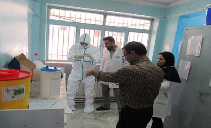 برگزاری مانور آمادگی برای مواجهه با بیمارهای واگیردار در بیمارستان ۱۵ خرداد مهدیشهر