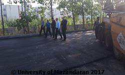 بازدید رییس دانشگاه از ادامه روند اجرایی آسفالت خیابان محیطی دانشگاه مازندران