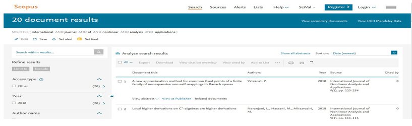 مجله بین المللی  آنالیز غیر خطی دانشگاه سمنان موفق به نمایه در پایگاه استنادی اسکوپوس شد 