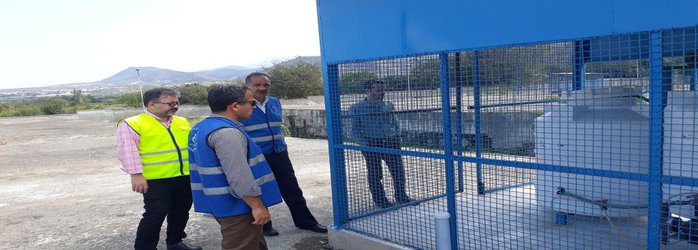 بازدید کارشناسان بهداشت محیط شهرستان ترکمن  از منابع ومخازن آب شرب شهری و  روستایی