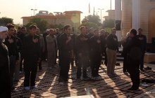 قرائت زیارت عاشورا و برگزاری مراسم عزاداری در کنار مزار مطهر شهدای گمنام دانشگاه