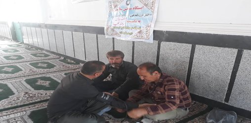 برپایی ایستگاه سنجش سلامت در مصلای نماز جمعه لنده +تصاویر