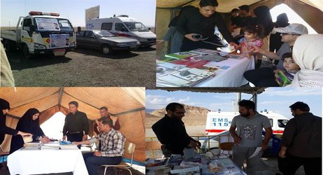 برپایی ایستگاه سلامت با موضوع پویش ملی ۶۰-۳۰ با خودمراقبتی توسط شبکه بهداشت و درمان شهرستان دامغان