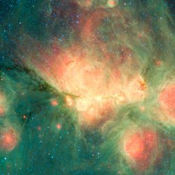 JPL News: Newborn Stars Blow Bubbles in the Cat's Paw Nebula