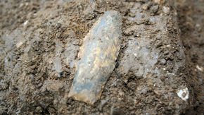 This stone spear tip may have belonged to the first Americans