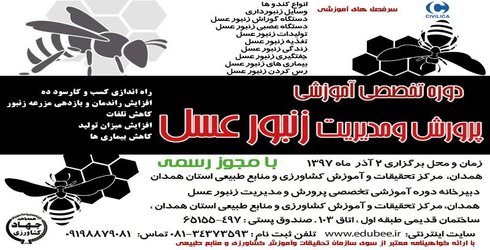 دوره تخصصی مدیریت و پرورش زنبور عسل
