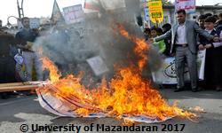 حضور گسترده دانشگاهیان دانشگاه مازندران در راهپیمایی ۱۳ آبان