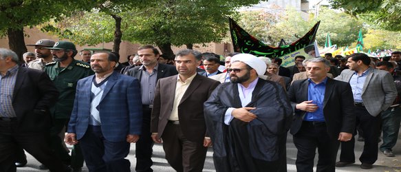 شرکت گسترده دانشگاهیان دانشگاه آزاد اسلامی واحد میمه در مراسم ۱۳ آبان