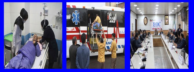 دانشگاه علوم پزشکی استان سمنان مانور آمادگی در برابر حوادث پیامبر اعظم(ص) را برگزار کرد