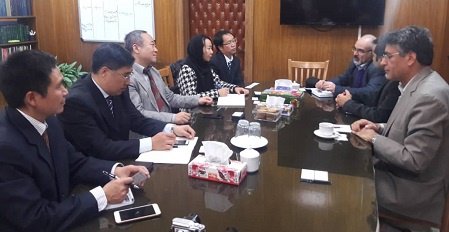 دیدار و گفتگوی هیات دانشگاه ارتباطات چین با مسئولان دانشگاه تهران