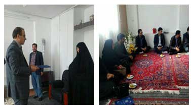دیدار مدیر شبکه بهداشت و درمان شهرستان مهدیشهر با خانواده حسینی تبار اهدا کننده اعضاء