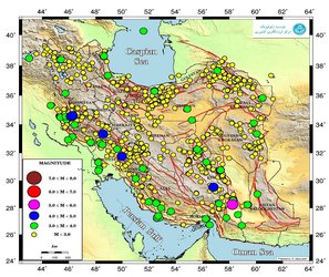 ثبت بیش از ۱۰۰۰ زمین‌لرزه در‌ آبان توسط مرکز لرزه‌نگاری موسسه ژئوفیزیک