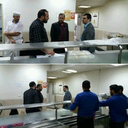 بازدید سرزده شبانه رئیس دانشکده از محل طبخ و توزیع غذای مرکز آموزشی درمانی حضرت قائم(عج)