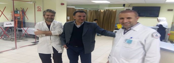بازدید شبانه مدیر شبکه بهداشت و درمان دهگلان از بیمارستان شهدا