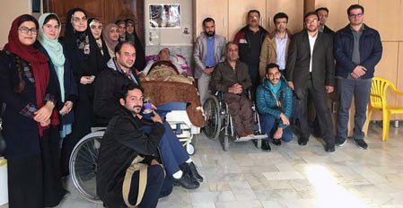 ‌دیدار دانشجویان شاهد و ایثارگر دانشگاه تهران با جانبازان آسایشگاه ثارالله