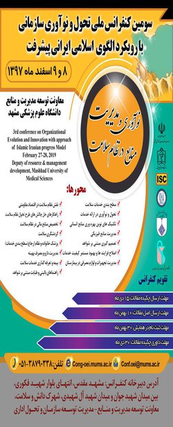 سومین کنفرانس ملی تحول و نوآوری سازمانی با رویکرد الگوی اسلامی ایرانی پیشرفته