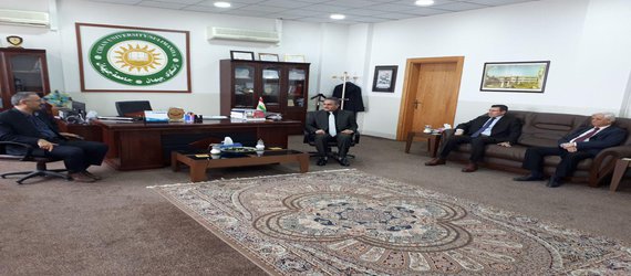 دیدار و گفتگوی مسئولین دانشگاه کردستان با مسئولین دانشگاه جیهان و بحث در خصوص نحوه تعامل و همکاری های مابین دانشگاه‌های کردستان و جیهان