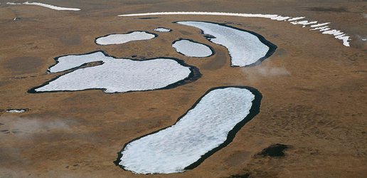 Satellite spies methane bubbling up from Arctic permafrost