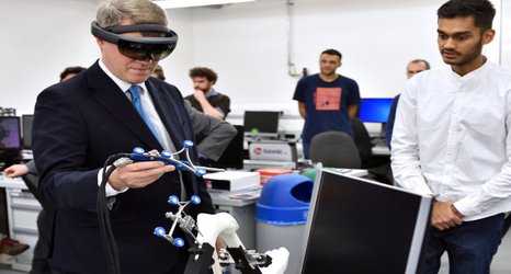 New Universities Minister tries his hand at augmented reality surgery 