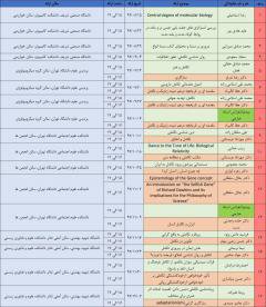 زمانبندی و موضوعات دوره تکامل