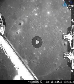Video shows the moment China's Chang'e 4 landed on moon's far side
