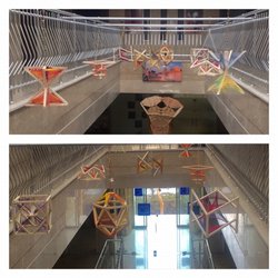 برگزاری نمایشگاه آثار دانشجویان مقدمات گروه معماری داخلی و طراحی فضای نورگیر دانشکده