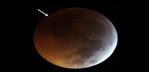 A meteorite hit the moon during yesterday's total lunar eclipse