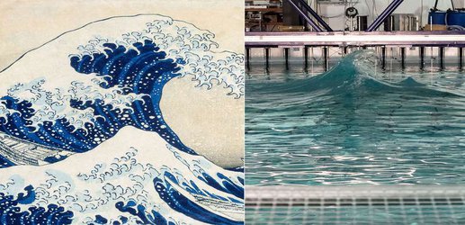 Megawave recreated in the lab looks just like Hokusai's Great Wave