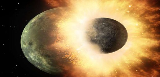 The moon’s violent birth may have given Earth the ingredients of life