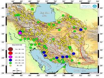 ثبت بیش از ۱۰۳۰ زمین‌لرزه در دی‌ماه ۱۳۹۷ توسط مرکز لرزه‌نگاری موسسه ژئوفیزیک