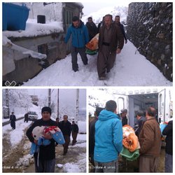 نجات مادر باردار بعد از ۵ ساعت تلاش در روستای بوالحسن شهرستان بانه