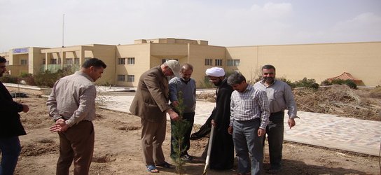 در هفته منابع طبیعی کاشت نهال در محوطه مرکز تحقیقات و آموزش کشاورزی و منابع طبیعی استان یزد
