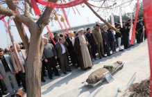 گزارش تصویری از برگزاری مراسم وداع با پیکر دکتر غلامحسین اسکانی عضو هیات علمی واحد