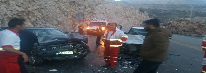 یک کشته و ۲ مصدوم در تصادف محور یاسوج به بابامیدان