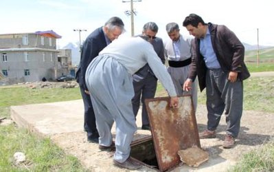 بازدید میدانی مدیر شبکه کامیاران از روستاهای در معرض خطر وقوع سیل